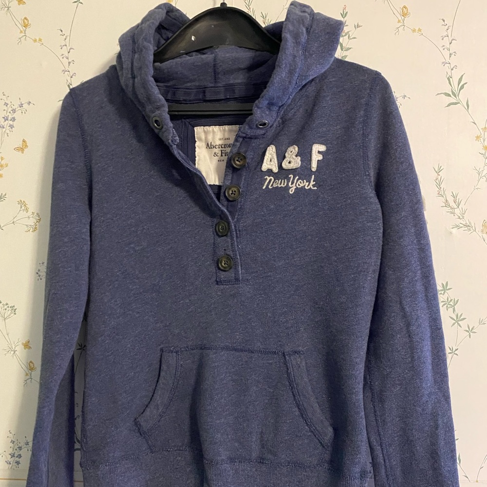 Abercrombie and Fitch navy blue hoodie